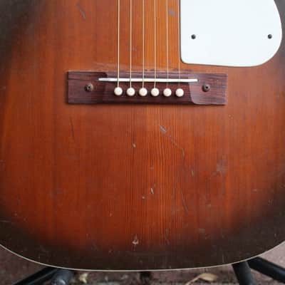 Vintage 1965 Silvertone 600 Series Grand Concert Acoustic Guitar by Harmony USA! image 11