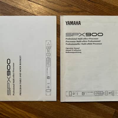 Yamaha SPX 900 Effects Processor Owner's Manual + Program Table Mode Booklet. image 7