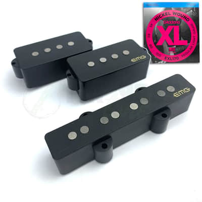 EMG Geezer Butler 4 String PJ Set Black - FREE STRINGS image 1