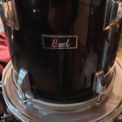 Pearl Vintage 4 Piece Shell Pack 12,13,16,22 with Tom Mounts - Black Wrap image 4