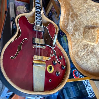 Ibanez “Lawsuit Era” Model 2457 ES355 Style MIJ Original Vintage 1976 - Cherry Red OHSC image 12