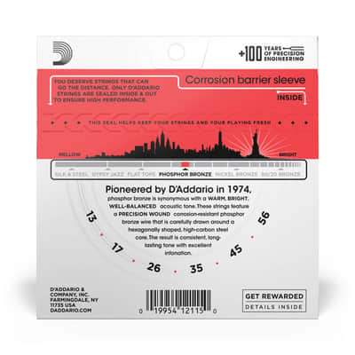 D'Addario EJ17 Phosphor Bronze MEDIUM 13-56 Bild 3
