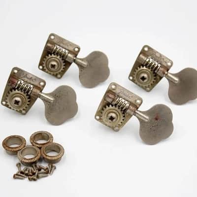 1978 Vintage Fender Musicmaster Bass Tuners ~Nickel~ USA 1960s-1970s image 2