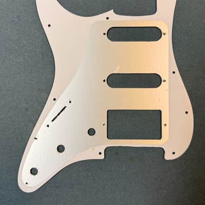 White Pearl Strat Pickguard HSS Mint image 2