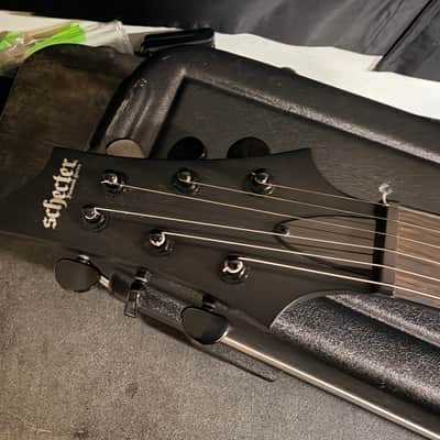 Schecter C-1 Platinum Blackout Satin Black Electric Guitar image 5