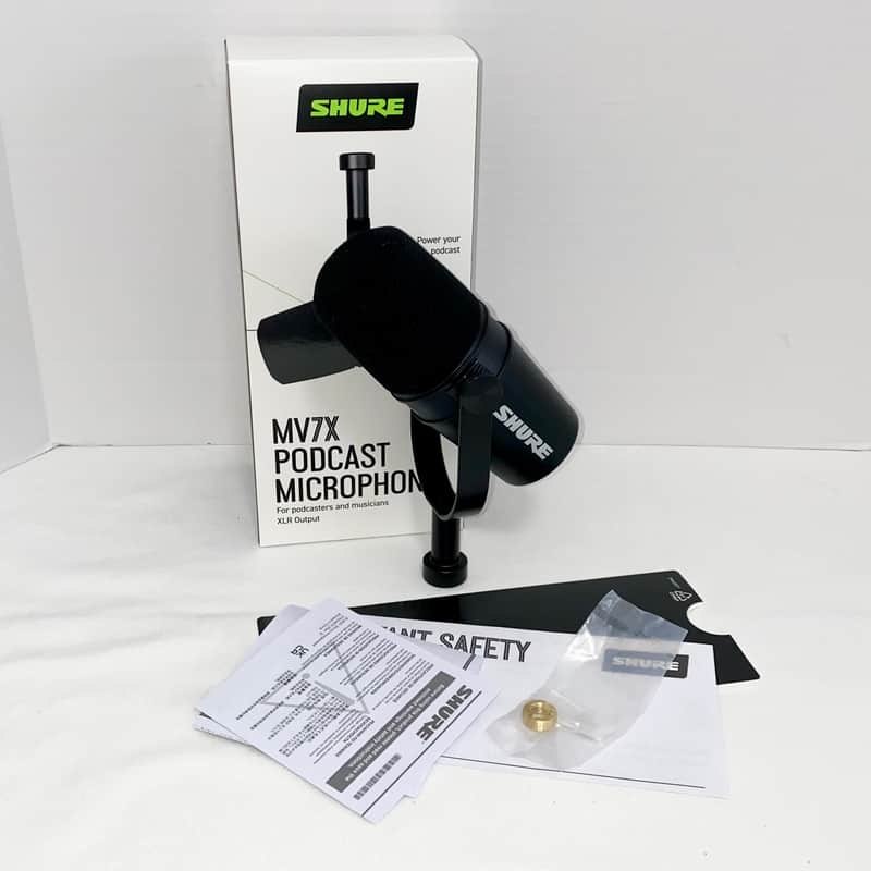 Shure MV7X Cardioid Dynamic Podcast Microphone MINT Open Box image 1