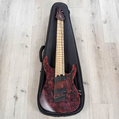 Legator Ninja N8FX Multi-Scale 8-String Guitar, Ebony Fretboard, Blood Moon image 10
