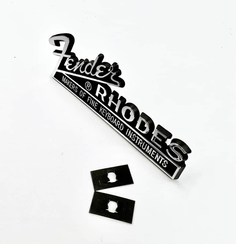 Fender Rhodes Name Rail Logo Electric Piano Replacement Badge image 1