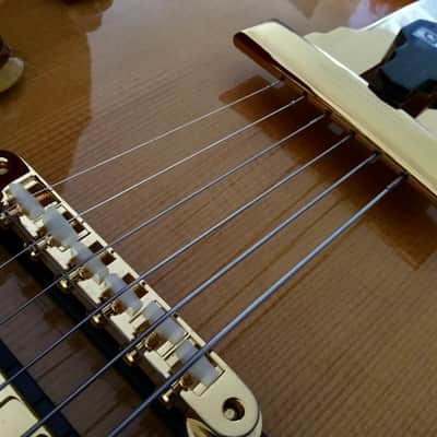 Gibson ABR-1  Gold Plated Bridge with Nylon Saddles for Hollow  Body, Semi-Hollow and Solid Body Guitars. image 8