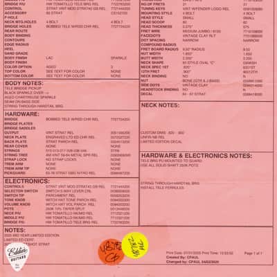 Fender Custom Shop Limited Edition Hotshot Stratocaster Heavy Relic - Black Sparkle over Aged Chartreuse Sparkle/Fender Custom Shop Event Instrument image 19