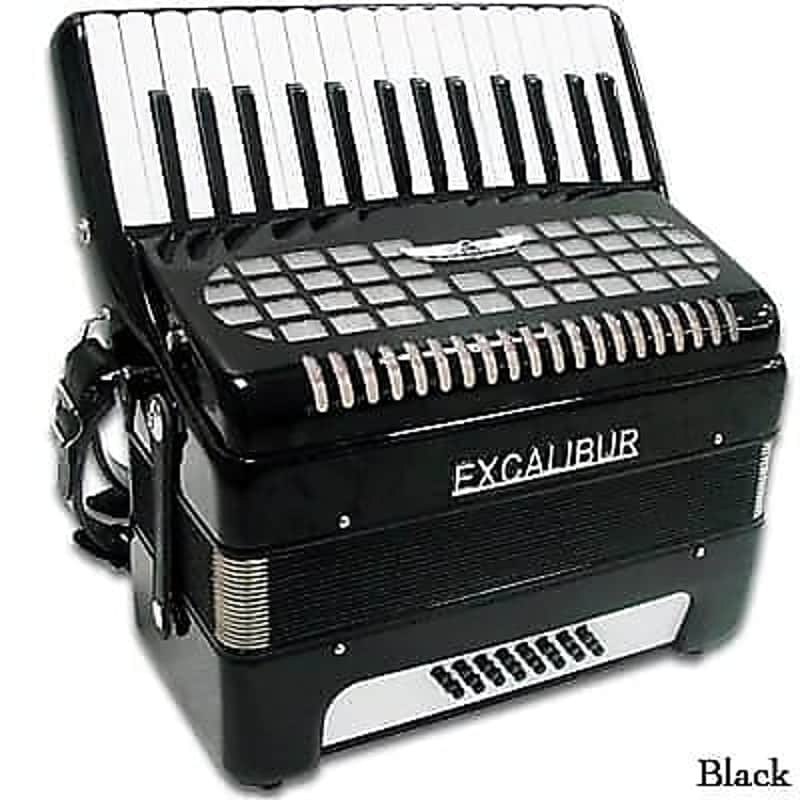 Excalibur Geneva 24 Bass Piano Accordion - Ebony Polish image 1