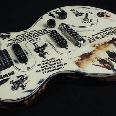 Custom Painted and Upgraded Epiphone Les Paul SL - Aged and Worn With Graphics image 17