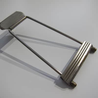 Gibson Epiphone National & Others Acoustic Archtop Guitar Tailpiece Authentic Vintage Part Made in Germany Circa-1940s-1960s-Nickel Silver image 2