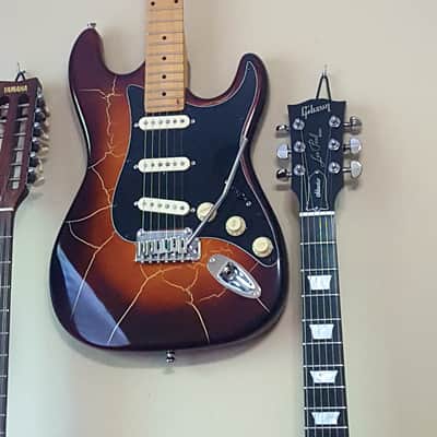 Logtown Guitars Custom Strat Style 2020 Tobacco/Rootbeer Gold Burst Lightning, image 9
