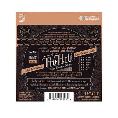 EJ45-3D Pro-Arté Nylon Normal Tension D'Addario image 2