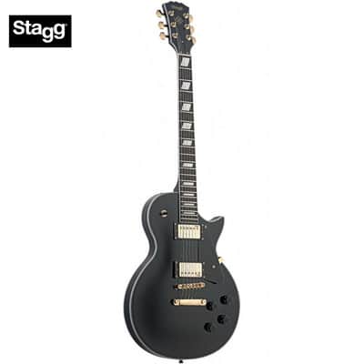 Stagg L400-BK Classic Rock "L" Series Solid Alder Body Hard Maple Set Neck 6-String Electric Guitar image 1