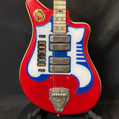 Bartolini Gemelli 4v Vintage Red Sparkling Leider Made in Italy image 1