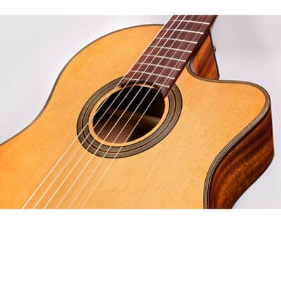 Cordoba Fusion 12 Natural CD Natural - Solid Cedar Top - Acoustic Electric Nylon String Guitar image 5
