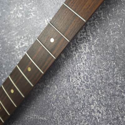 S Style Dark Flame Roasted Maple Neck, Stainless Steel, S Type Electric Guitar Neck, 22 Medium Jumbo Jescar Frets, Guitar Part And Replacement Vintage image 7