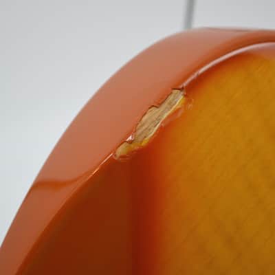 Charvel 375 Deluxe with Rosewood Fretboard 1989 - 1991 - Transparent Amber - Chainsaw Case image 13