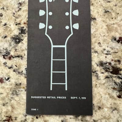 Gibson Price List 1970 Les Paul custom standard personal SG ES 335 Dove J 200 image 1