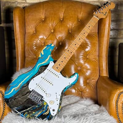 1983 Fender Blue Bowling Ball Stratocaster Vintage 1/105 USA Electric Guitar! image 1