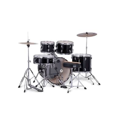 Mapex Comet 5-Piece Drum Set 20" Bass Drum, Dark Black image 3