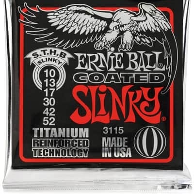 Ernie Ball 3115 Slinky Top Heavy Bottom RPS Coated Titanium Electric Guitar Strings - .010-.052 Custom image 2