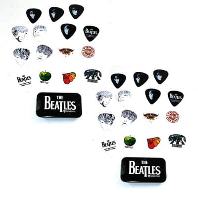 Beatles Guitar Picks Signature Series Logo Planet Waves Pick 2 Tins  30 Picks