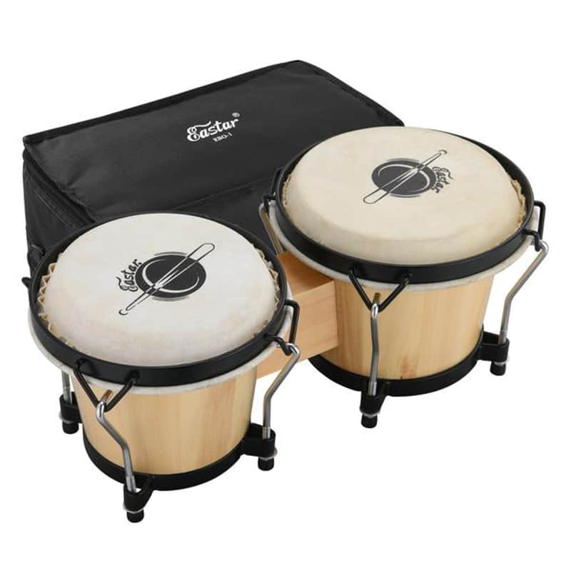 Wood 6" + 7" Bongo Drum with Soft Case (Bag) image 1
