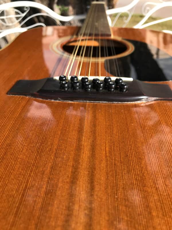 Vintage Yamaki Custom 12 String Acoustic Guitar Model 230 Slotted