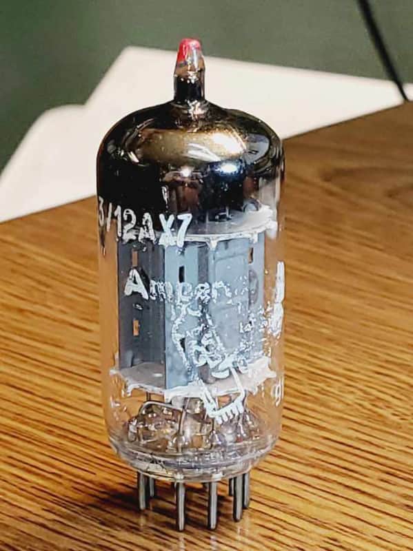 Amperex 12AX7/ECC83 Red Tip/Foil "D" Getter MaxiPreamp2/TV-7 tested (1) tube lot image 1