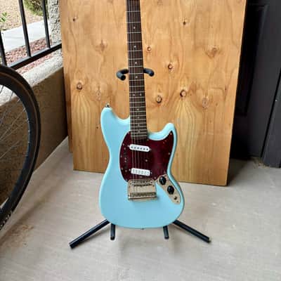 Squier Classic Vibe 60's Mustang Electric Guitar Loaded w/ SD Pickups, Sonic Blue image 1