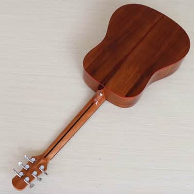 Handmade Custom 6 String Acoustic Guitar, Solid Spruce Top Body, Mahogany Wood Neck image 5