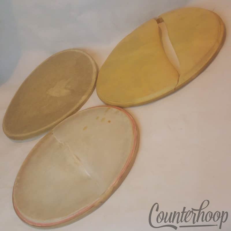 *Ludwig 2x 13"+16"Calf Skin Heads Lot 3x Vintage Tom Drum Calfskin Early 1930s* image 1