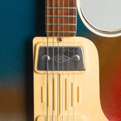 Wandre Blue Jeans/Teen Ager Model 900 Semi-Hollow Body Electric Guitar (1960), black hard shell case. image 15