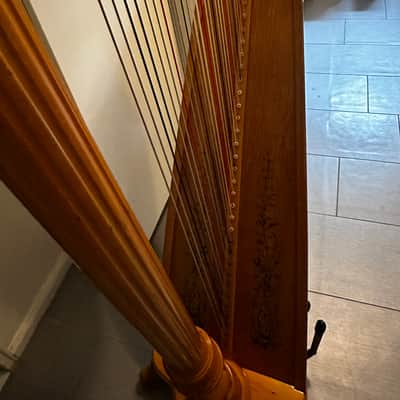 Lyon and Healy Style 15 semi grand pedal harp rebuilt excellent image 2