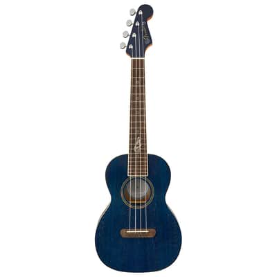 Used Fender Dhani Harrison Uke - Sapphire Blue w/ Walnut FB image 2
