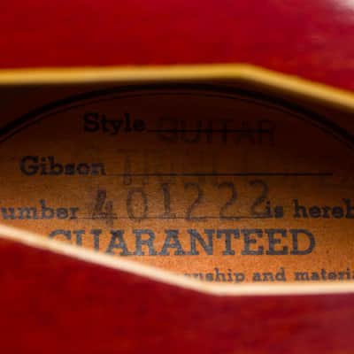 Gibson Trini Lopez Standard Semi-Hollow Body Electric Guitar (1966), ser. #401222, original black tolex hard shell case. image 12