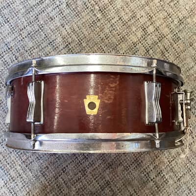 Ludwig No. 491 Pioneer 5x14" 6-Lug Snare Drum with Keystone Badge 1968 - 1969 - Mahogany Lacquer image 3