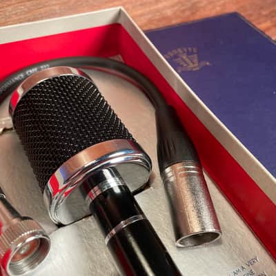 Vintage Ronette SB 742 Crystal Dual Capsule Microphone 50s Black / Silver (Rare) NOS image 1