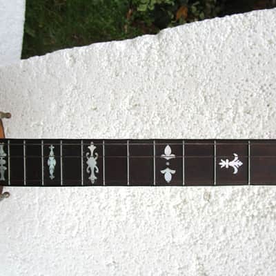 Slingerland Tenor Banjo, 1920's, 17 Fret, 10 3/4" Head, Tone Ring, Fancy Inlays image 4