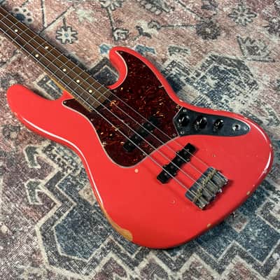 2015 Fender Road Worn ‘60s Jazz Bass Fiesta Red Electric Bass Guitar! image 9