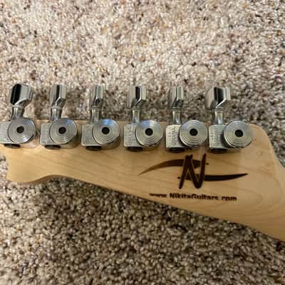 One of a Kind Nikita Kintia Soapbar / P90 T-Style Wild Blue Telecaster image 11