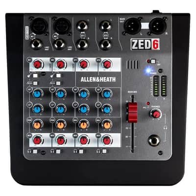 Allen & Heath ZED-6 Compact Analog Mixer 6 Input 2 Band EQ Hi Z MINT image 6
