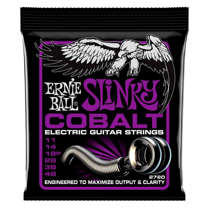 Ernie Ball Power Slinky Cobalt Electric Guitar Strings 11-48 Gauge image 1