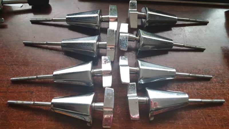 Tama Vintage TRAK Drums SET OF 8 Bass Drum T Rods & Claws Tama Made Japan RARE PARTS 80s image 1