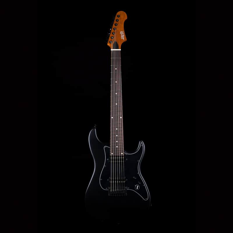 Jet Guitars JS-407 7 String Electric Guitar in Matt Black image 1