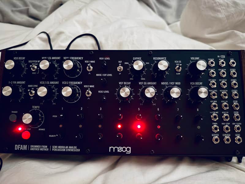 Moog DFAM Drummer From Another Mother Semi-Modular Analog Percussion Synthesizer 2018 - Present - Black/Wood image 1