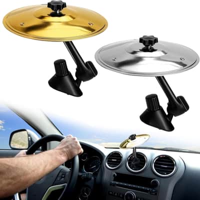 Car Cymbal Air Vent Crash Dash Board Cymbal Drum Symbol Dashboard Drums Mini Mount Drumming Music Mounted Tiny Clip Attachment Set Attaches Small Stand Splash Instrument Drumset Kit image 1